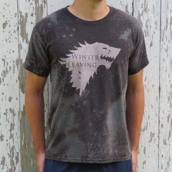 Game of Thrones Stark Wolf Winter Bleach Tee sz M - Picture 4 of 6